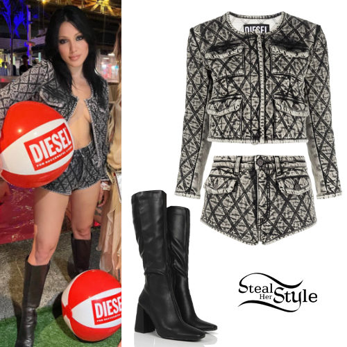 Quilted Denim Jacket and Shorts