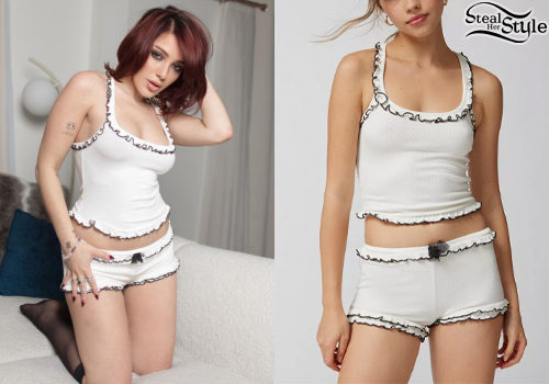 White Top and Shorts Pajama