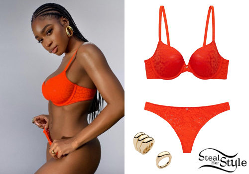 Red Lingerie, Gold Rings