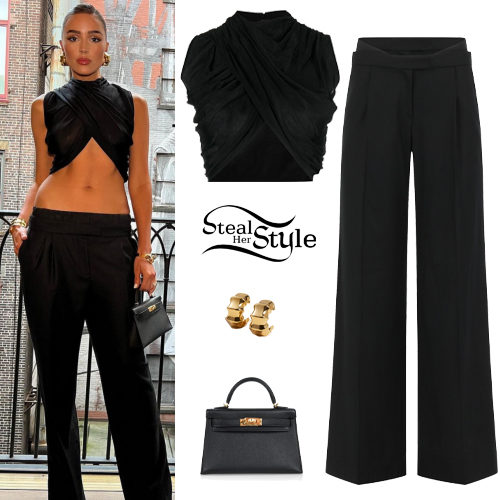 Black Crop Top and Pants