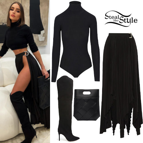 Black Top, Asymmetric Skirt