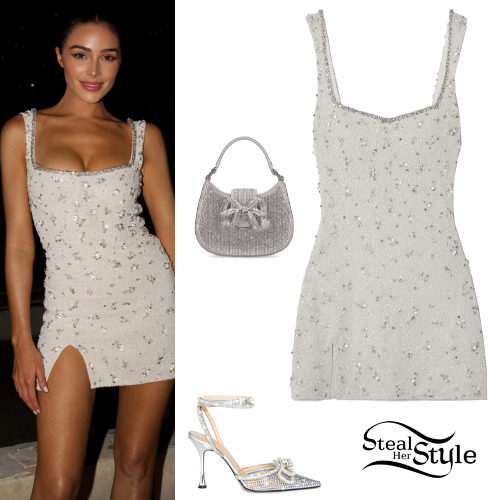 Embellished Mini Dress and Pumps