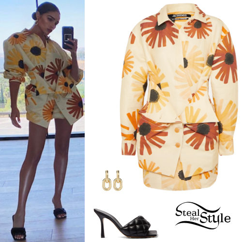 Floral Mini Dress, Quilted Mules