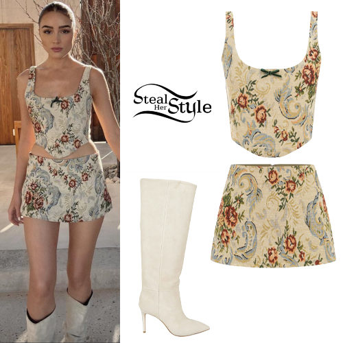 Jacquard Corset and Skirt