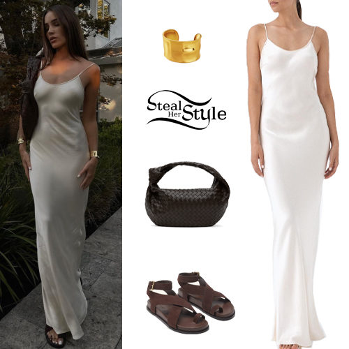 Maxi Dress, Suede Sandals