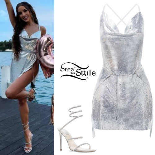 Metallic Mini Dress and Sandals