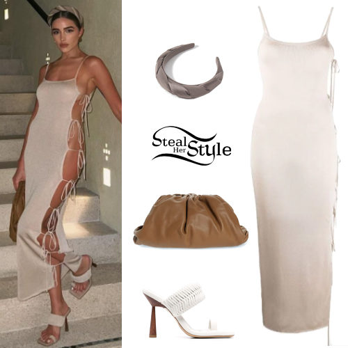 Side-Tie Dress, Brown Bag