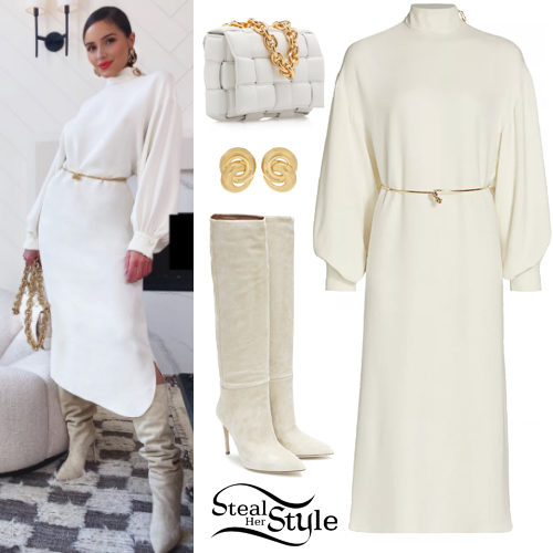 White Dress, Suede Boots