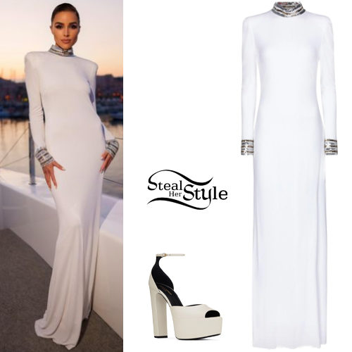 White Gown, Platform Sandals