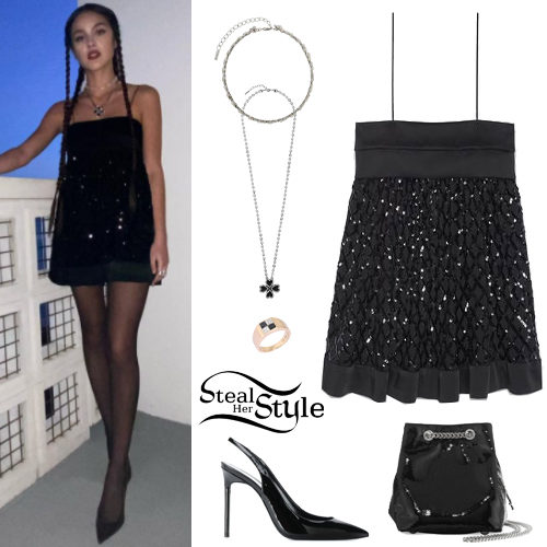 Black Mini Dress and Pumps