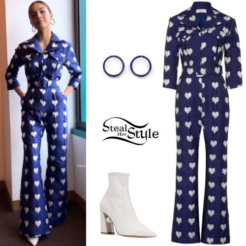 Blue Heart Jumpsuit, White Boots