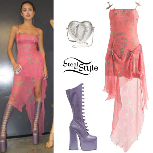 Pink Dress, Platform Shoes