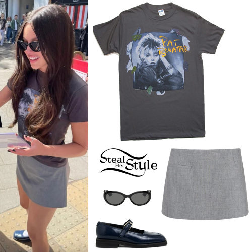 Printed T-Shirt, Grey Skort