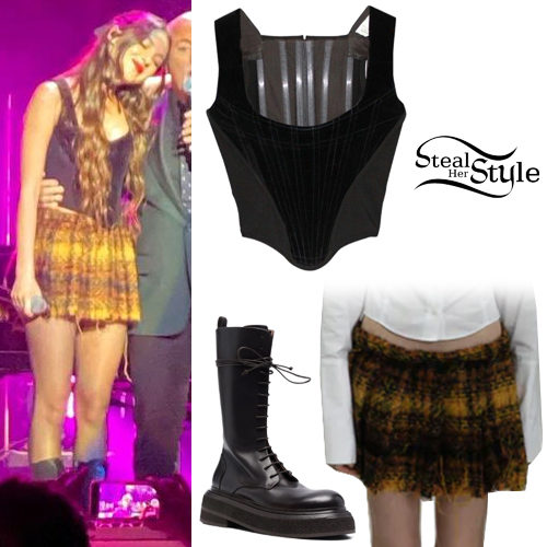 Velvet Corset, Plaid Skirt