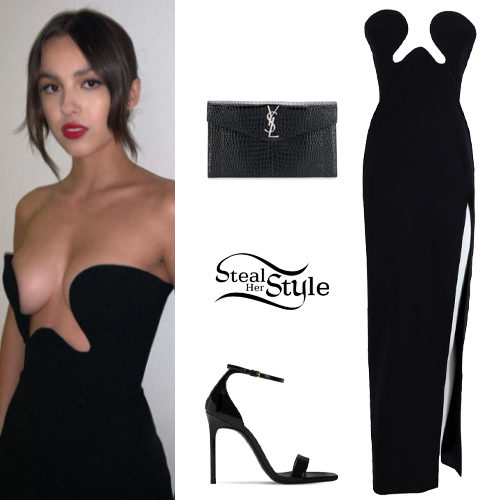 Cut-out Maxi Gown and Patent Leather Sandals