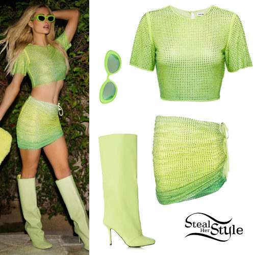 Lime Green Top and Skirt