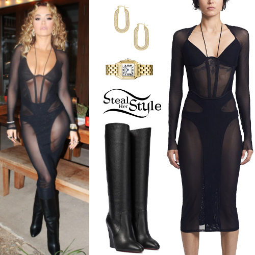 Black Dress and Boots