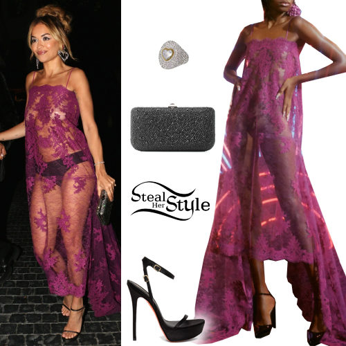 Lace Dress, Strappy Sandals