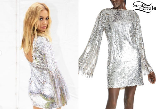 Silver Sequin Dress