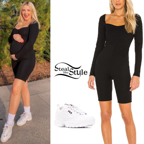 Black Romper, White Sneakers