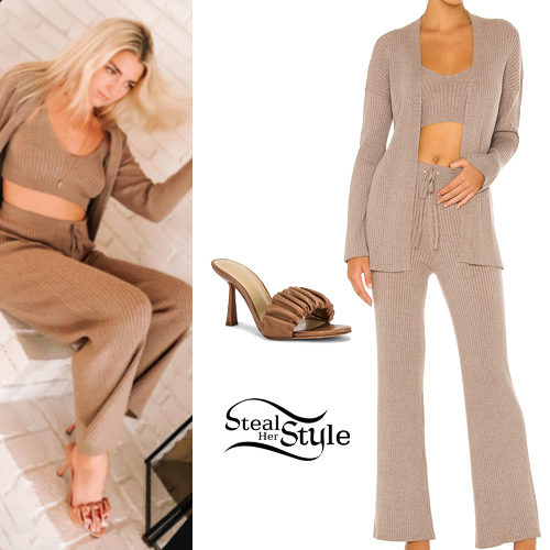 Knit Suit, Brown Mules