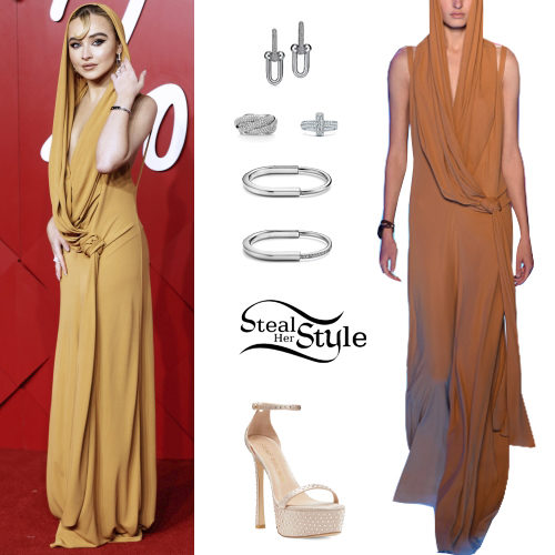 Alberta Ferretti Hooded Jumpsuit and Platform Sandals