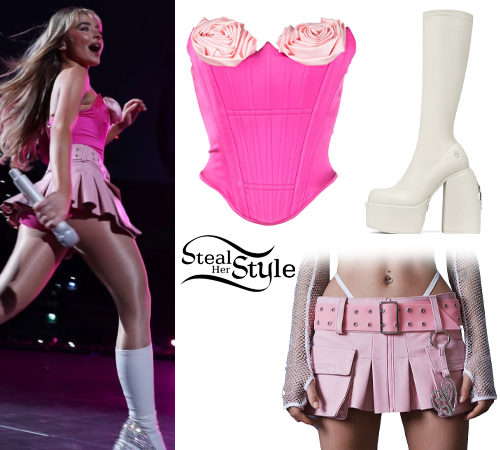 Pink Corset and Mini Skirt