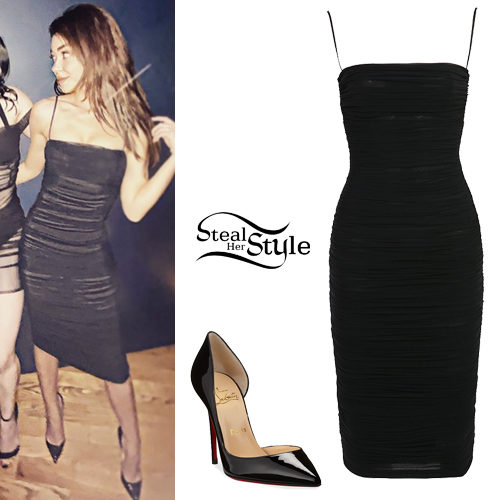 Black Mesh Dress, Pointed Pumps