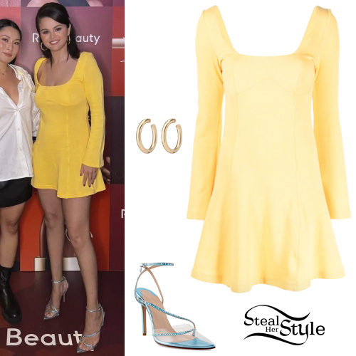 Yellow Dress, Blue Pumps