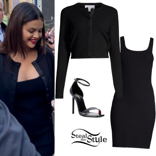 Black Cardigan and Mini Dress