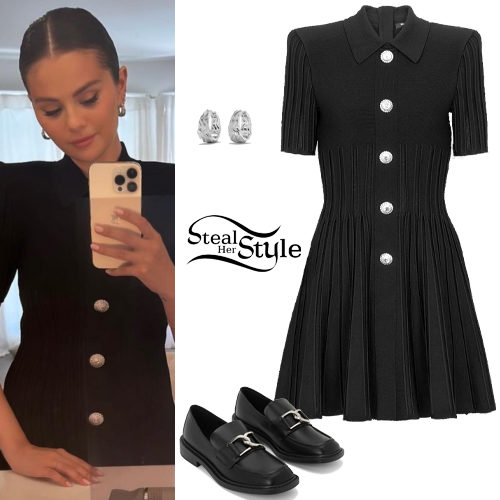 Black Dress and Loafers