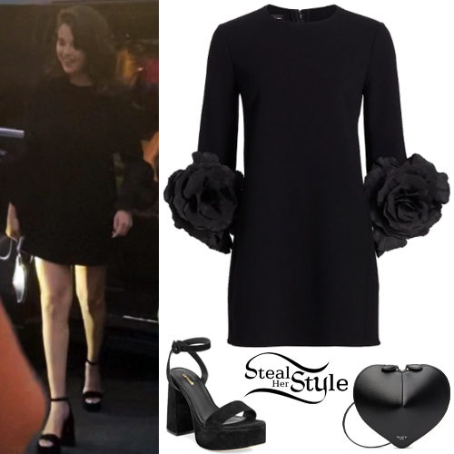 Black Mini Dress, Platform Sandals