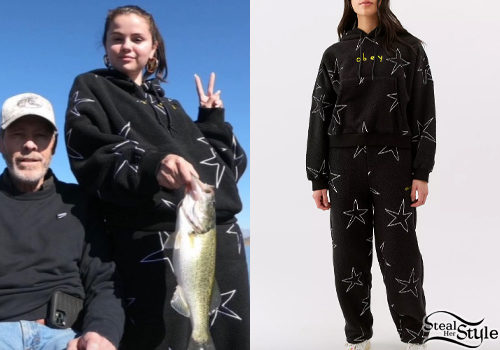 Black Star Print Sherpa Tracksuit