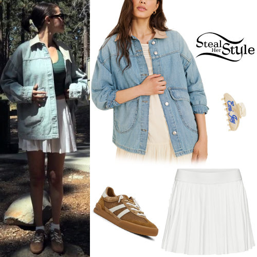 Denim Jacket, Brown Sneakers