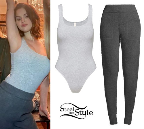 Grey Bodysuit, Fleece Joggers