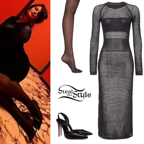 Mesh Dress and Pumps