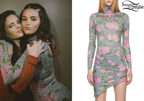 Printed High-Neck Dress