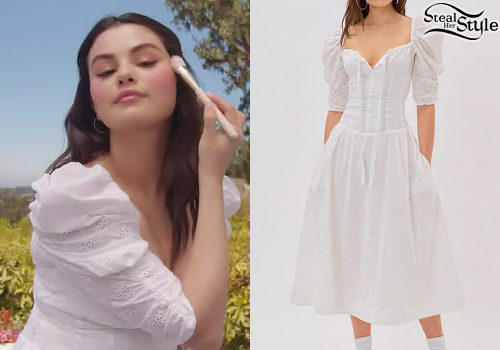 Puff Sleeves Midi Dresses