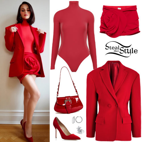 Red Blazer and Mini Skirt