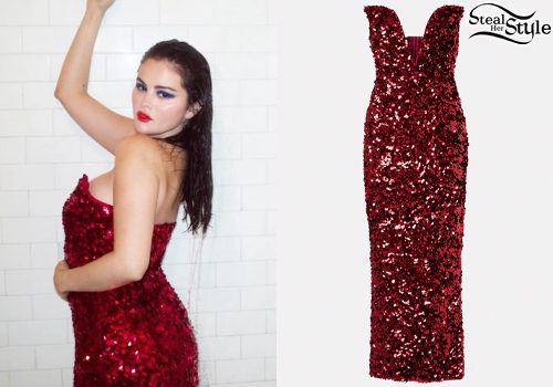 Red Sequin Dress