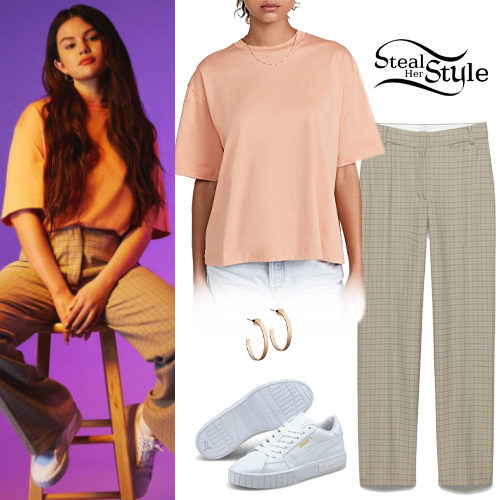 Salmon Tee, Plaid Pants