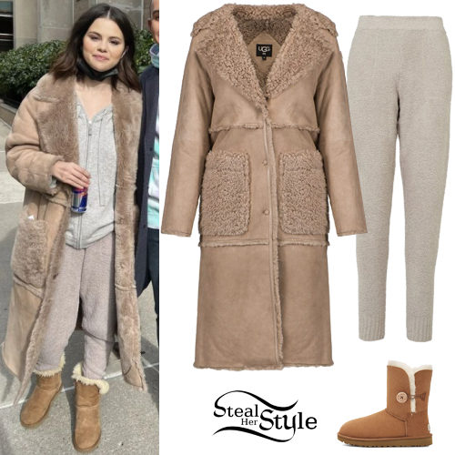 UGG Shearling Coat and Knit Joggers