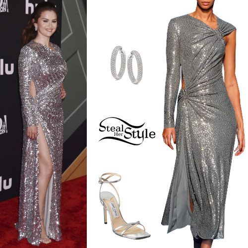 Silver Sequin Dress and Sandals