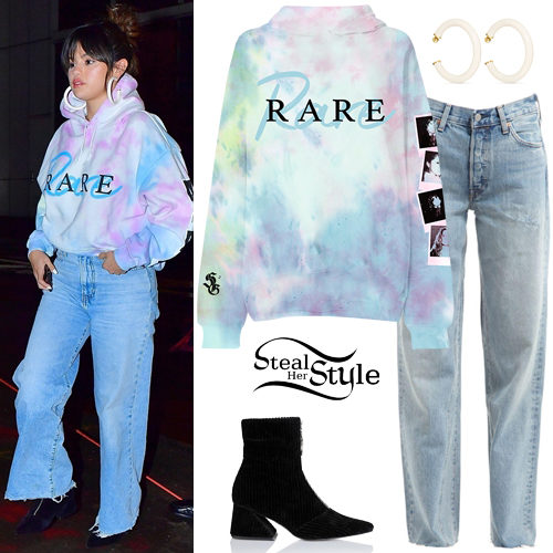 Tie-Dye Hoodie, Wide-Leg Jeans