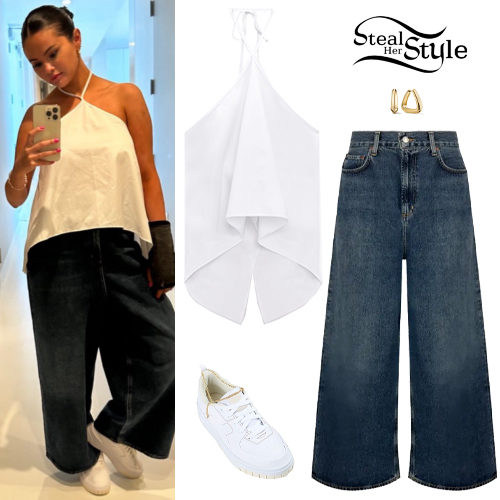 White Blouse, Baggy Jeans