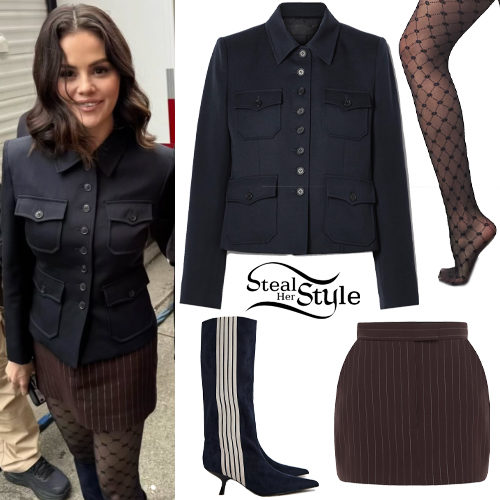 Wool Jacket, Pinstripe Skirt