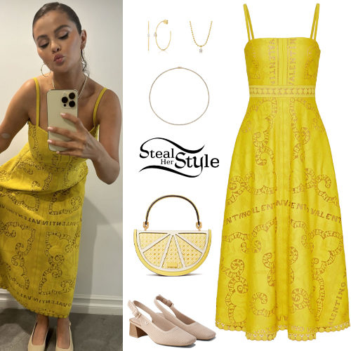 Yellow Dress, Slingback Shoes