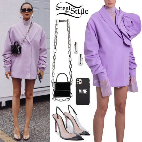 Lilac Blazer, PVC Shoes