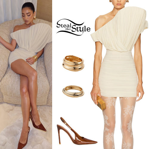 Mini Dress, Brown Pumps