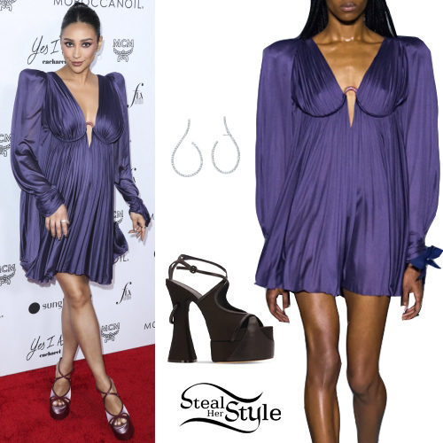 Purple Dress, Platform Shoes